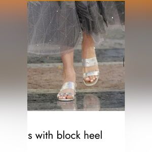CHANEL 17C Silver Star-Studded sandals